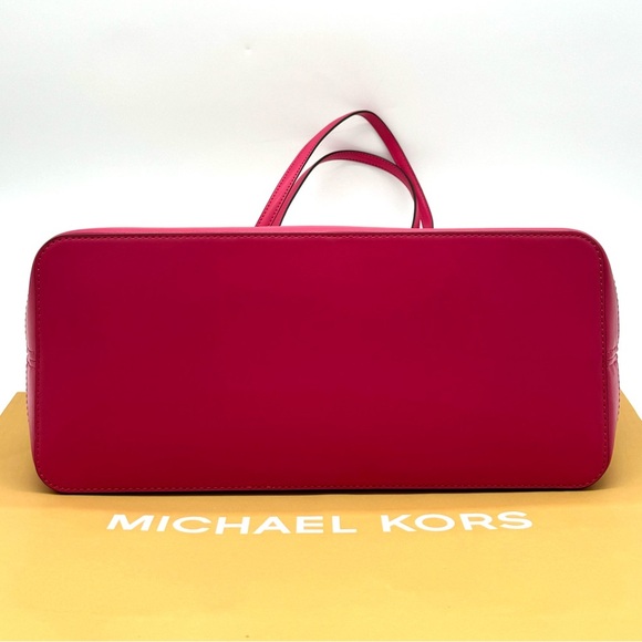 Michael Kors Large Jet Set Travel TZ Shoulder Tote Bag Electric Pink Multi - Picture 6 of 11